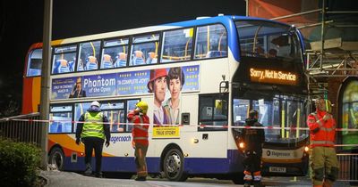 One hurt after bus smashes into Tameside Hospital scaffolding with building taped off