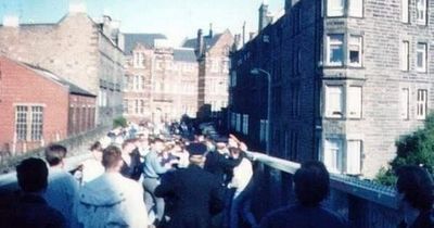 Retro Edinburgh picture captures violent casuals battle on Leith's notorious 'Bridge of Doom'