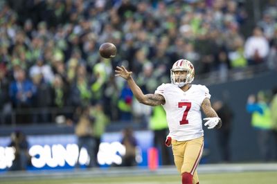 Colin Kaepernick working out in Seattle today with another Seahawks WR