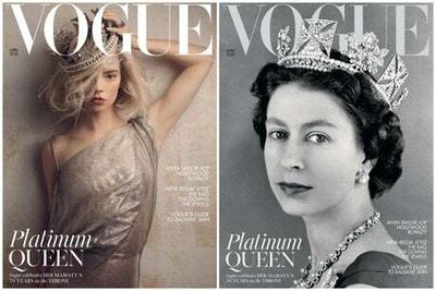 The Queen appears on the cover of Vogue for the first time