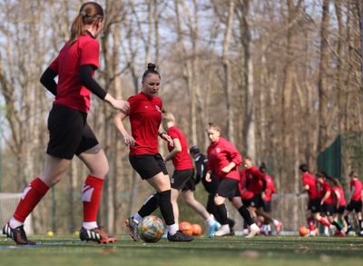 Ukrainian female soccer pros find new training ground in Germany