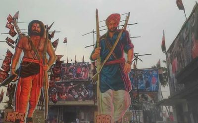 Jr. NTR, Ram Charan fans make massive arrangements for RRR movie release