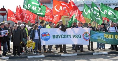 Furious protest at Scottish port over P&O's "illegal" sacking of staff