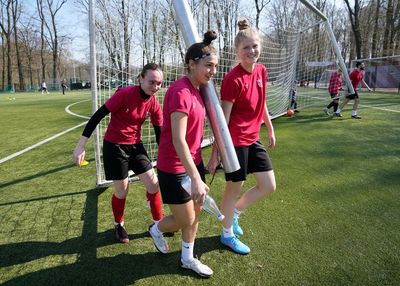 Ukrainian women's soccer club adjusts to life in Germany
