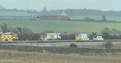 A78 crash closes road in both directions as emergency services attend smash