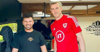 Wales football stars show off their new locks after getting their hair cut by a Swansea barber