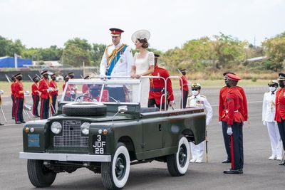 William and Kate attend commissioning parade for Caribbean officer cadets