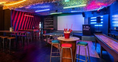 A new retro games bar complete with beer pong, shuffleboard and table tennis arrives in Manchester