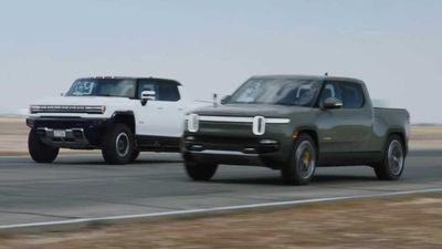 GMC Hummer EV Drag Races Rivian R1T In Electric Truck Showdown