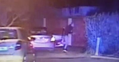 Horrific footage shows moment dangerous driver rammed two police cars during escape