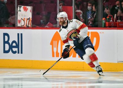 Claude Giroux is playing his first game with the Florida Panthers and it’s super weird