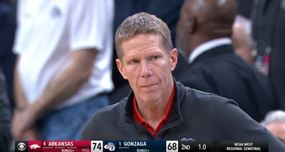 Mark Few didn’t look too pleased about Arkansas’ meaningless, last-second dunk in Gonzaga upset