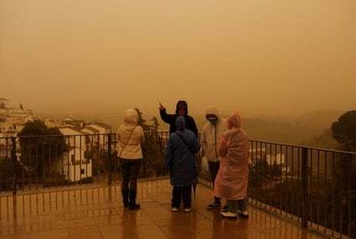 Huge Saharan sandstorm sweeps across Spain for the second time