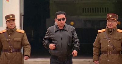 Slick Kim Jong-Un dons leather jacket in bizarre missile launch propaganda footage