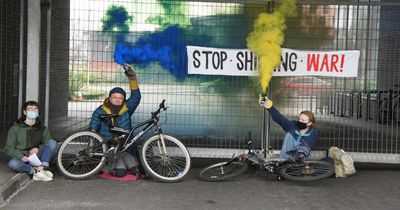 Extinction Rebellion and climate activists block Russia-linked gas shipping HQ in Glasgow