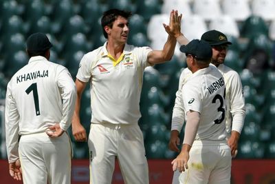 Cummins and Lyon put Australia in sight of series-clinching win