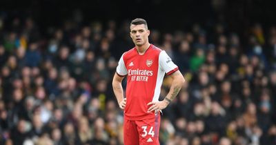 Granit Xhaka makes Bukayo Saka and Aaron Ramsdale admission as Arsenal stars face off