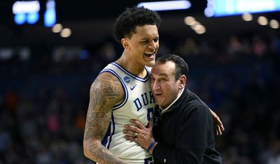 Mike Krzyzewski got emotional when talking about Duke’s ‘grit’ after win over Texas Tech