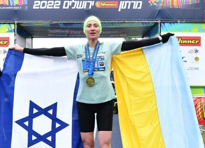 Ukraine war refugee wins Jerusalem marathon