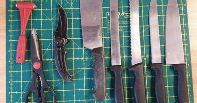 Lock knife and meat cleaver seized from streets in police crackdown