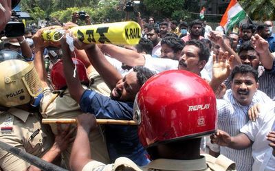30 arrested as Youth Congress march turns violent