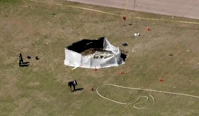 Pilot killed as helicopter crashes and bursts into flames in Texas