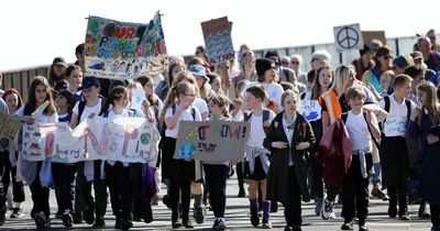 Protesters in Newcastle and North Tyneside take to the streets to call for more action to protect the planet