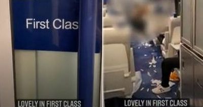 First class fury as Manchester train passengers hurl napkins, cups and straws everywhere