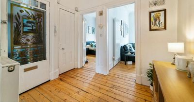 Stunning Glasgow south side property with stained glass front door for sale