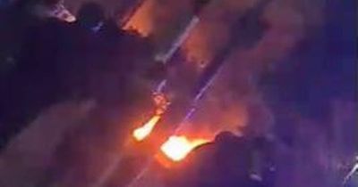 Huge fire in Hartcliffe attracts a crowd as cars 'deliberately' torched