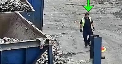 Chilling footage shows dad minutes before he was crushed to death at scrap metal plant