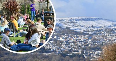 Huge UK weather change as snow and hail freeze out blazing sunshine