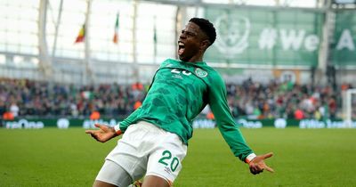 WATCH: Chiedozie Ogbene nets spectacular overhead kick as Ireland hold Belgium