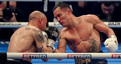 Josh Warrington taken to hospital with suspected fractured jaw and broken hand