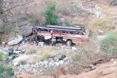 8 killed, 45 injured in bus accident in Andhra's Chittoor