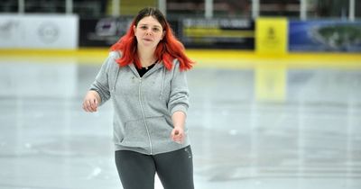 The blind ice skater who uses hearing and feel to glide effortlessly around the rink