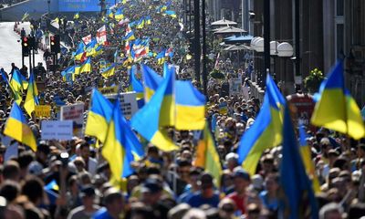 March in support of Ukraine in London: everything was turning blue and yellow