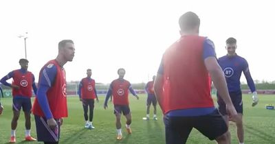 "What you doing?!" Jordan Henderson left baffled by Harry Maguire in England training