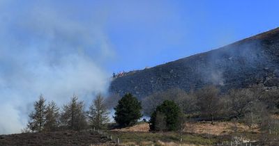 Dramatic pictures show aftermath of huge moorland blaze near Greater Manchester