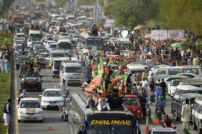 Thousands rally in Pakistani capital as pressure grows on PM Khan