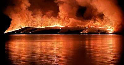 Dramatic pictures show UK's 'Anthrax Island' go up in flames amid huge blaze