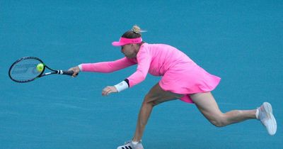 Russian tennis star displays “no war” message during Miami Open match