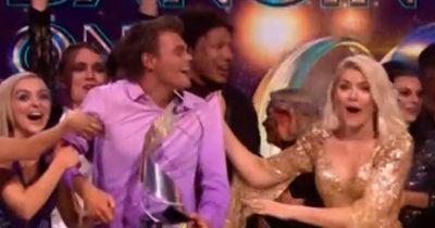 Dancing on Ice winner Regan Gascoigne sparks trophy panic from Holly Willoughby during celebrations