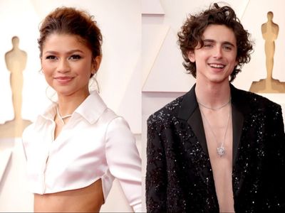 Zendaya interrupts Timothée Chalamet’s red carpet interview to praise his outfit