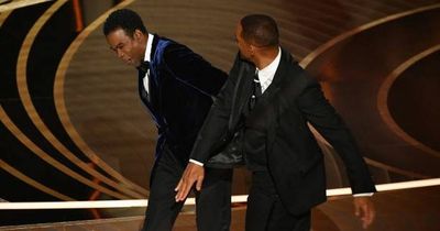 Oscars award show sent into chaos as Will Smith storms stage to hit Chris Rock after gag about wife