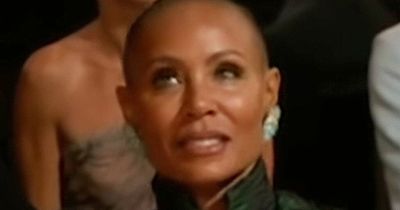 Jada Pinkett Smith rolls her eyes at Chris Rock's joke before husband Will Smith hits out