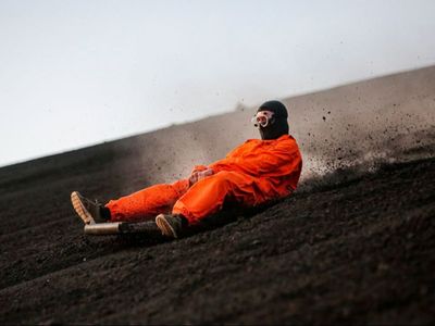 ‘Volcano boarding’ sees adrenaline junkie tourists slide down slopes of active powder keg in Nicaragua