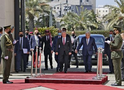 Jordan's king lands in West Bank on rare trip to meet Abbas: official