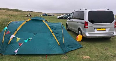 Visitors turn East Lothian coastline into giant campsite with thousands of tents