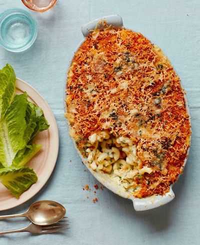 Thomasina Miers’ recipe for wild garlic macaroni cheese